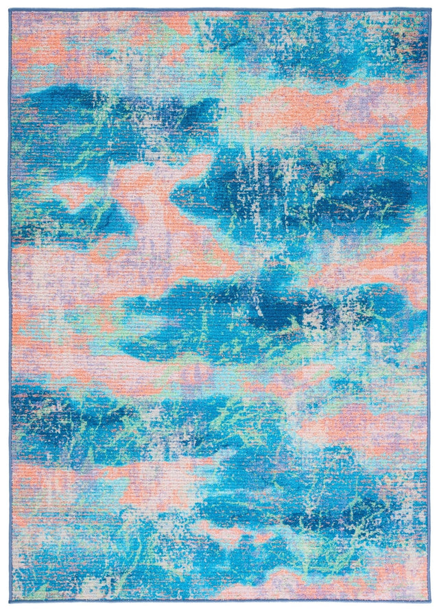 Safavieh Machine Washable Sequoia Seq151M Blue/Orange Rug - Safavieh - seq151m - 4