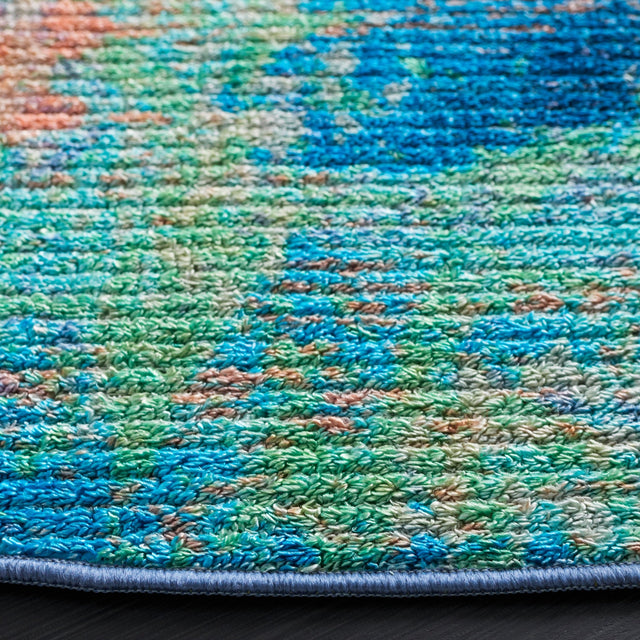 Safavieh Machine Washable Sequoia Seq151M Blue/Orange Rug - Safavieh - seq151m - 4