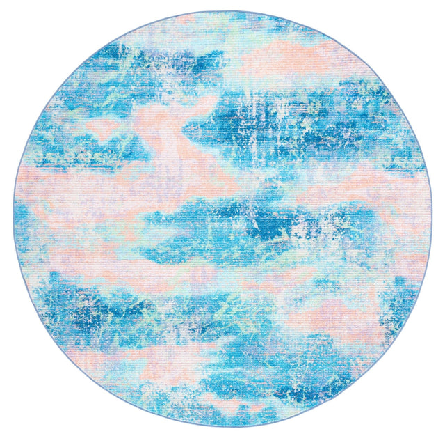 Safavieh Machine Washable Sequoia Seq151M Blue/Orange Rug - Safavieh - seq151m - 7r