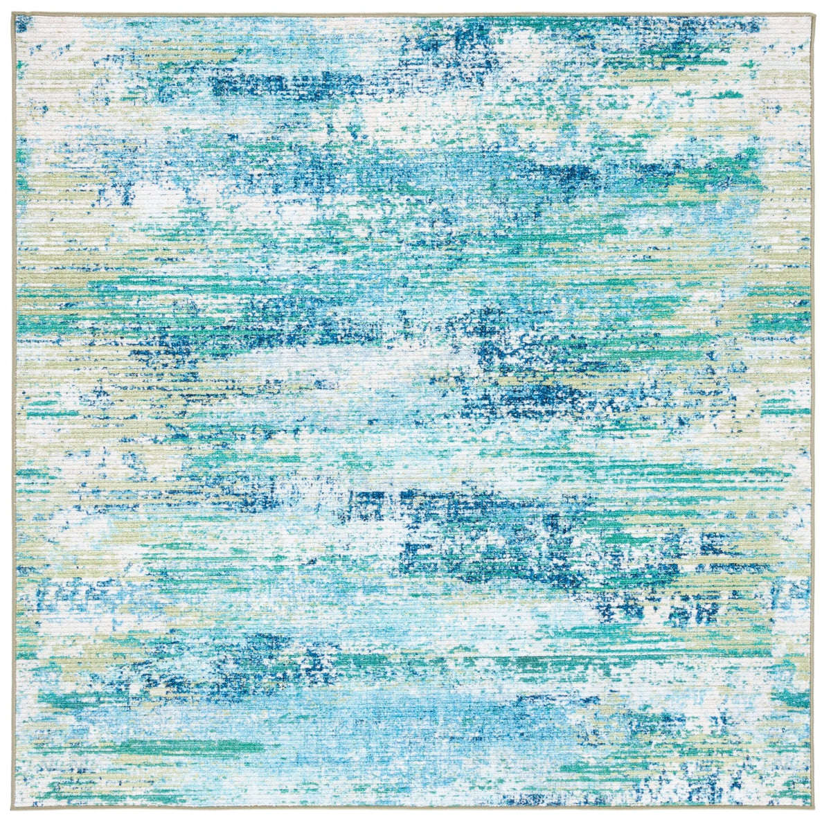 Safavieh Machine Washable Sequoia Seq156M Blue/Green Rug - Safavieh - seq156m - 7sq