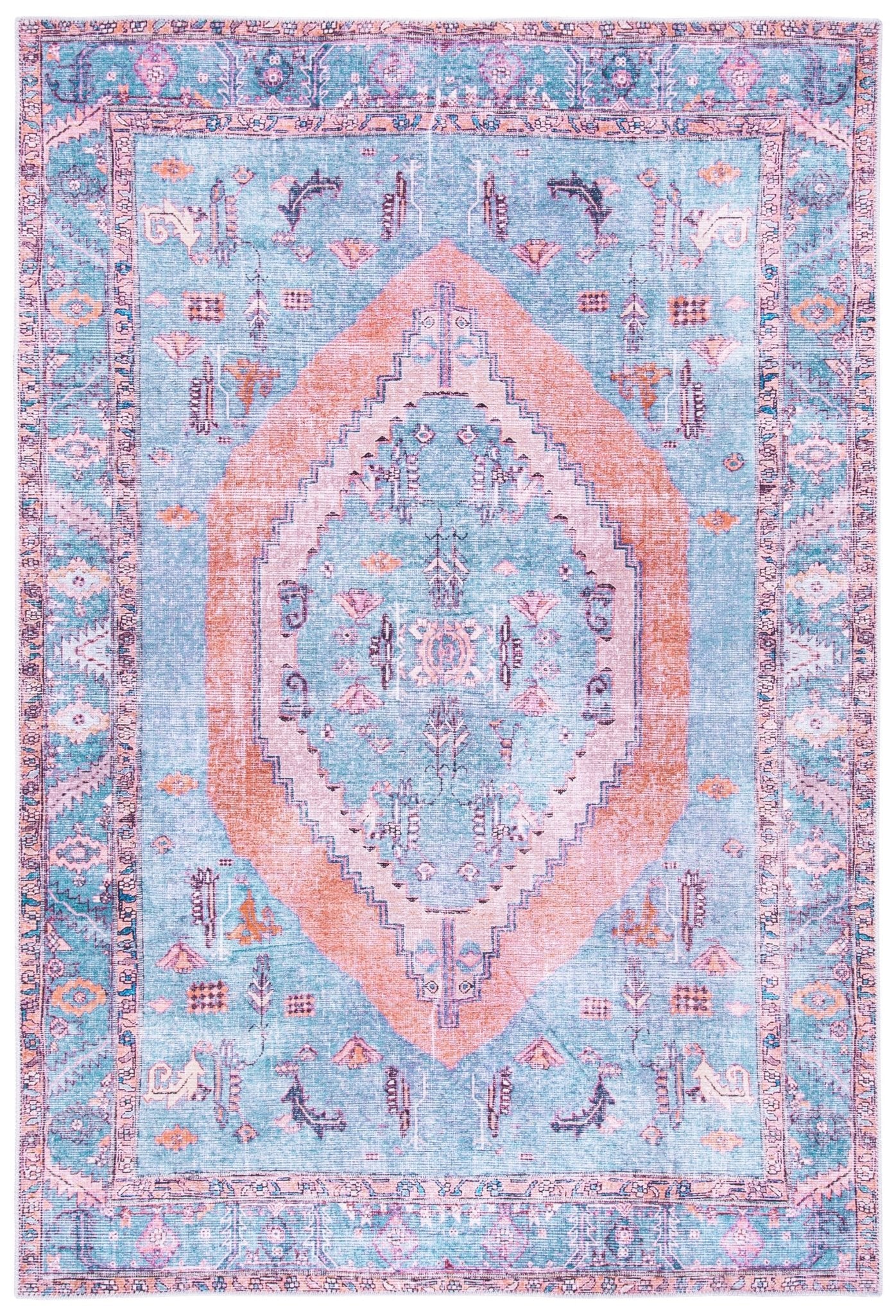 Safavieh Machine Washable Serapi Sep356J Light Blue/Beige Rug - Safavieh - sep356j - 3