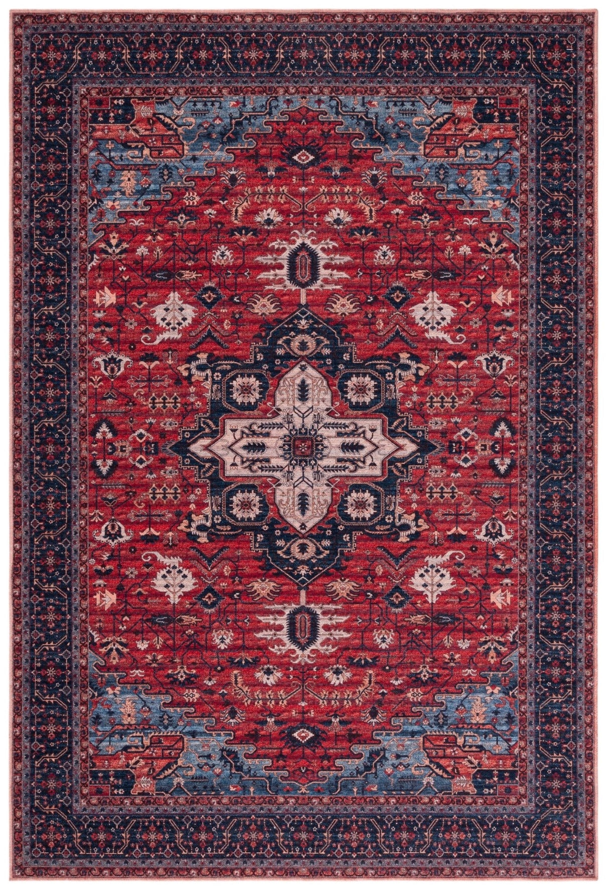 Safavieh Machine Washable Serapi Sep560Q Red/Navy Rug - Safavieh - sep560q - 4