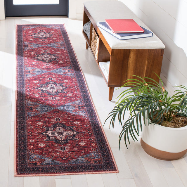 Safavieh Machine Washable Serapi Sep560Q Red/Navy Rug - Safavieh - sep560q - 7r