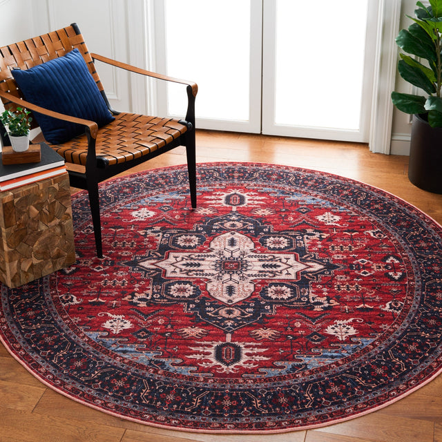 Safavieh Machine Washable Serapi Sep560Q Red/Navy Rug - Safavieh - sep560q - 7r