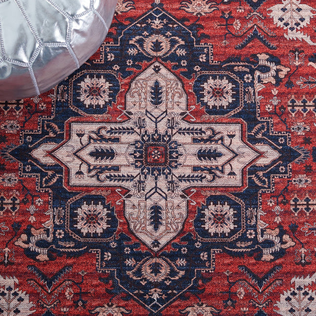 Safavieh Machine Washable Serapi Sep560Q Red/Navy Rug - Safavieh - sep560q - 7r