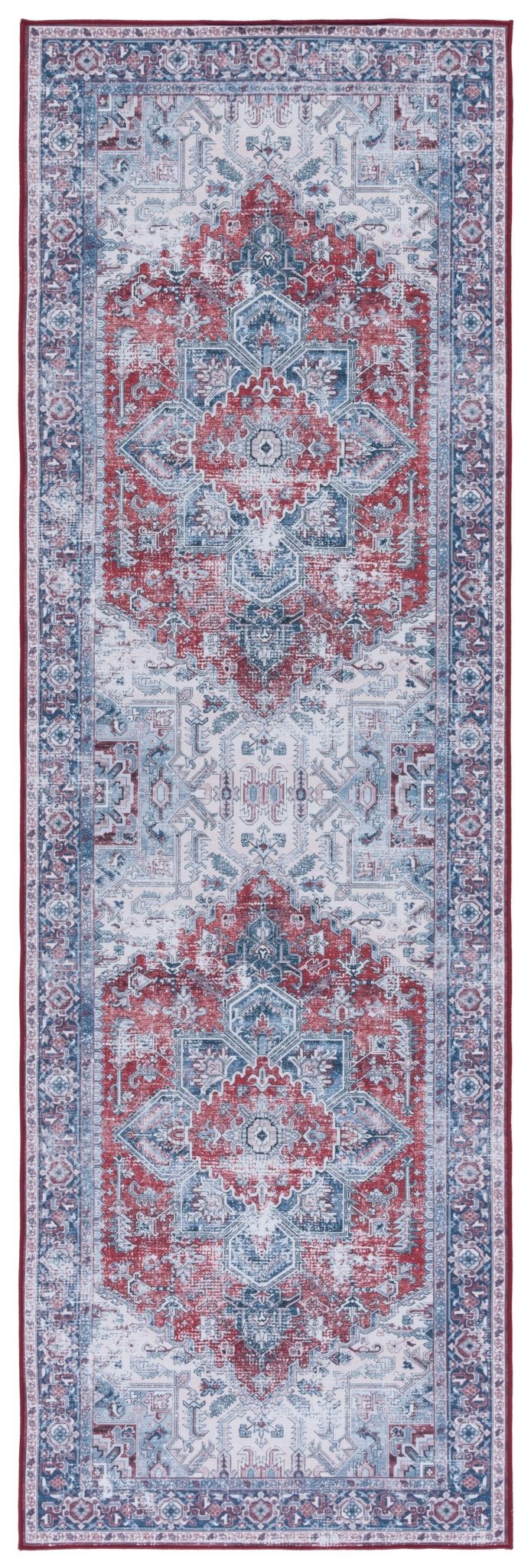 Safavieh Machine Washable Tucson Tsn101S Red/Navy Rug - Safavieh - tsn101s - 28