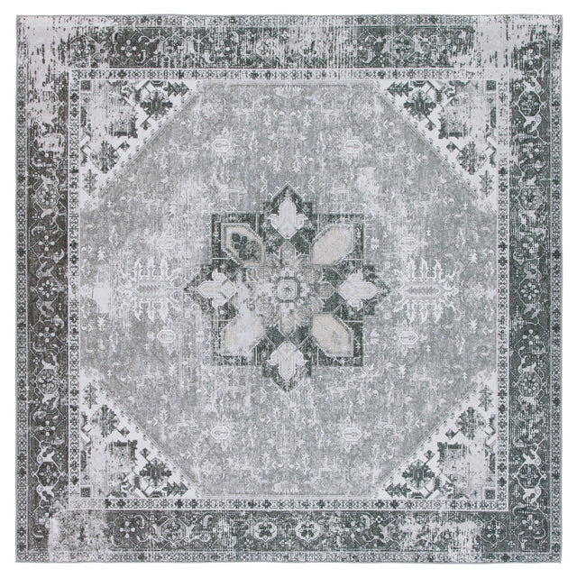 Safavieh Machine Washable Tucson Tsn102F Grey/Ivory Rug - Safavieh - tsn102f - 4sq
