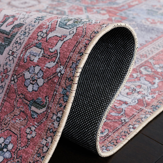 Safavieh Machine Washable Tucson Tsn102G Grey Blue/Rust Rug - Safavieh - tsn102g - 6r