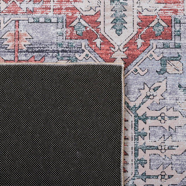 Safavieh Machine Washable Tucson Tsn102G Grey Blue/Rust Rug - Safavieh - tsn102g - 6r