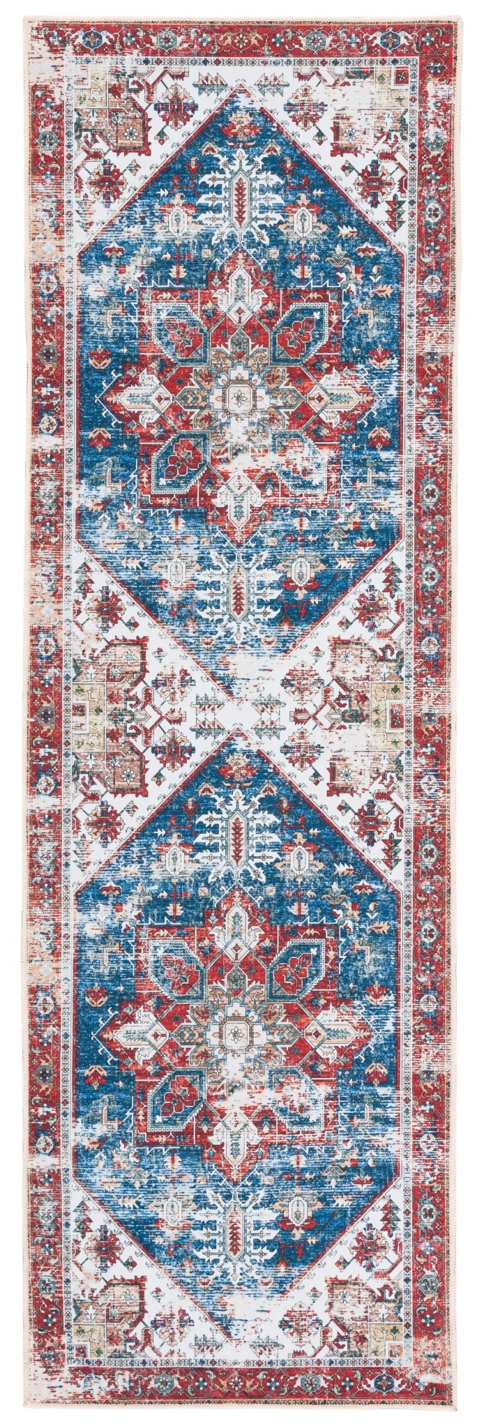 Safavieh Machine Washable Tucson Tsn102M Blue/Red Rug - Safavieh - tsn102m - 26