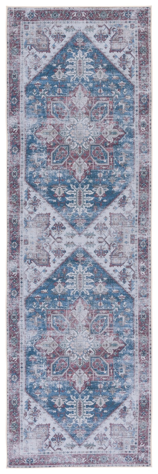 Safavieh Machine Washable Tucson Tsn102N Navy/Red Rug - Safavieh - tsn102n - 28