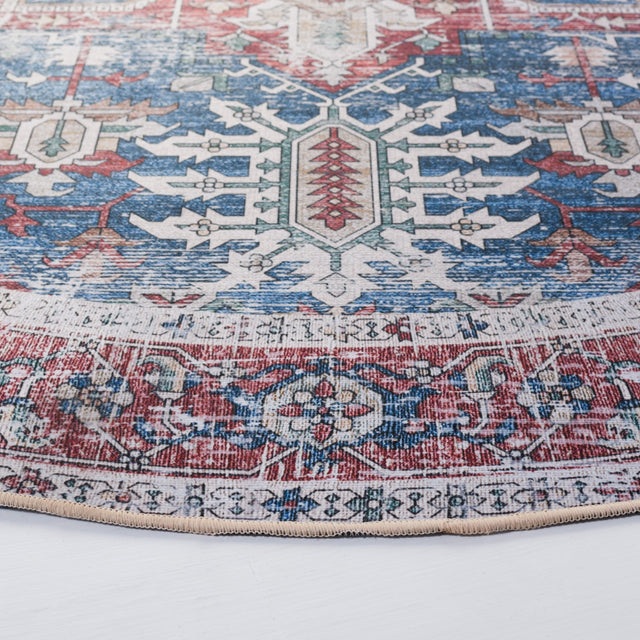 Safavieh Machine Washable Tucson Tsn102N Navy/Red Rug - Safavieh - tsn102n - 3