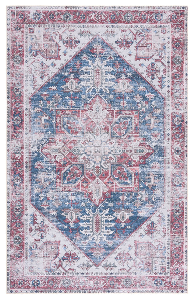 Safavieh Machine Washable Tucson Tsn102N Navy/Red Rug - Safavieh - tsn102n - 3