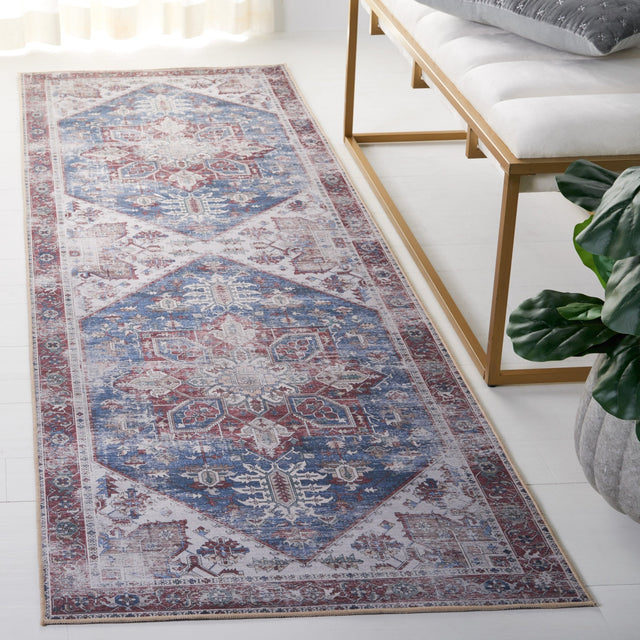 Safavieh Machine Washable Tucson Tsn102N Navy/Red Rug - Safavieh - tsn102n - 6r