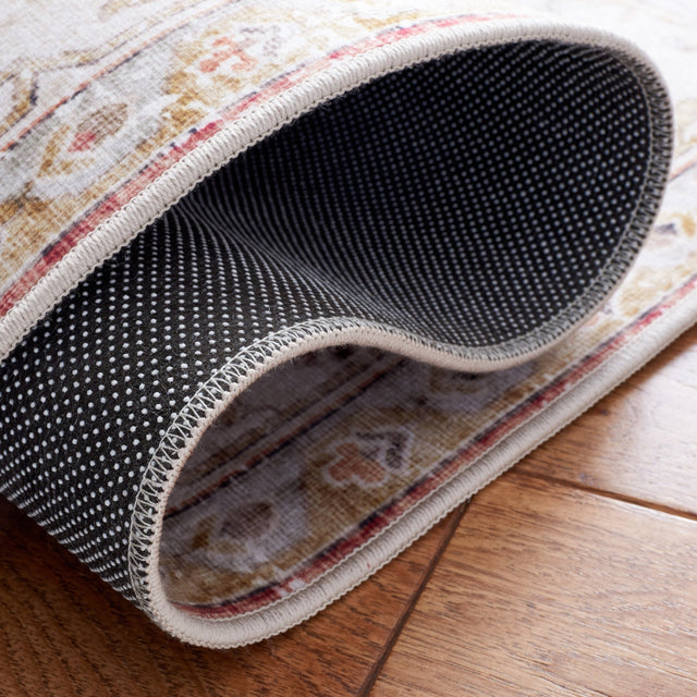 Safavieh Machine Washable Tucson Tsn105F Light Grey/Rust Rug - Safavieh - tsn105f - 4r