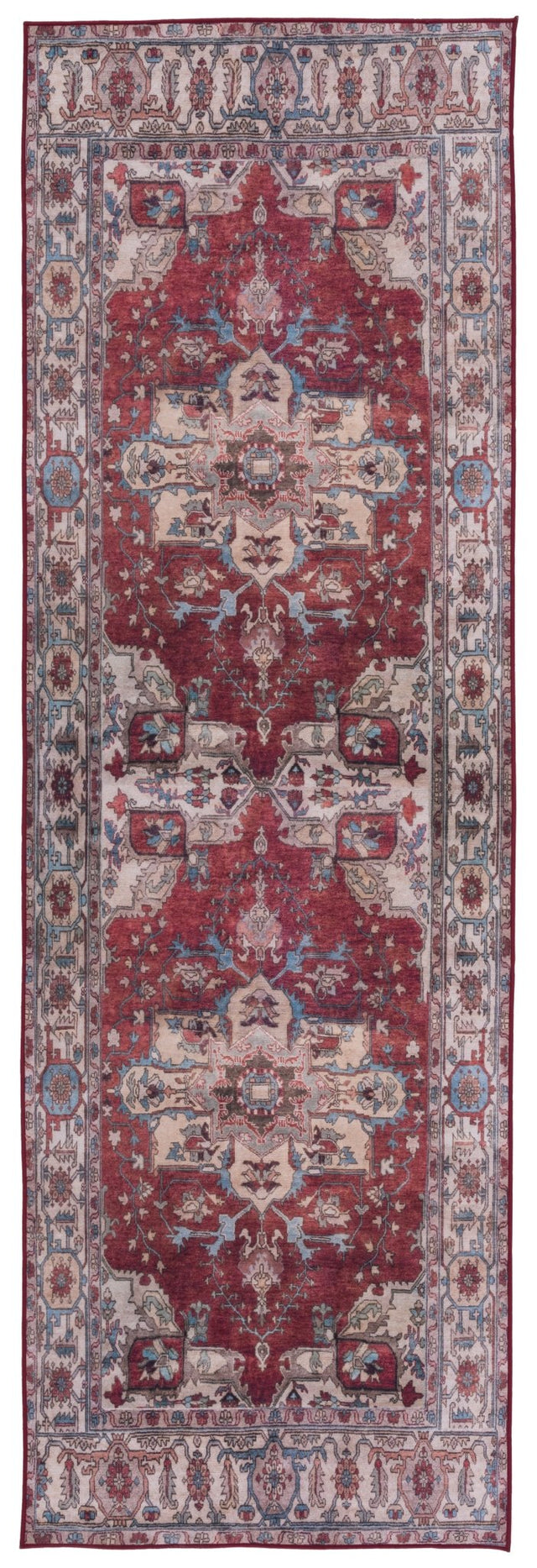 Safavieh Machine Washable Tucson Tsn106Q Red/Beige Rug - Safavieh - tsn106q - 26
