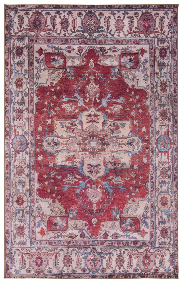 Safavieh Machine Washable Tucson Tsn106Q Red/Beige Rug - Safavieh - tsn106q - 3