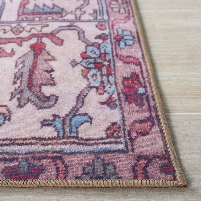 Safavieh Machine Washable Tucson Tsn106Q Red/Beige Rug - Safavieh - tsn106q - 4r