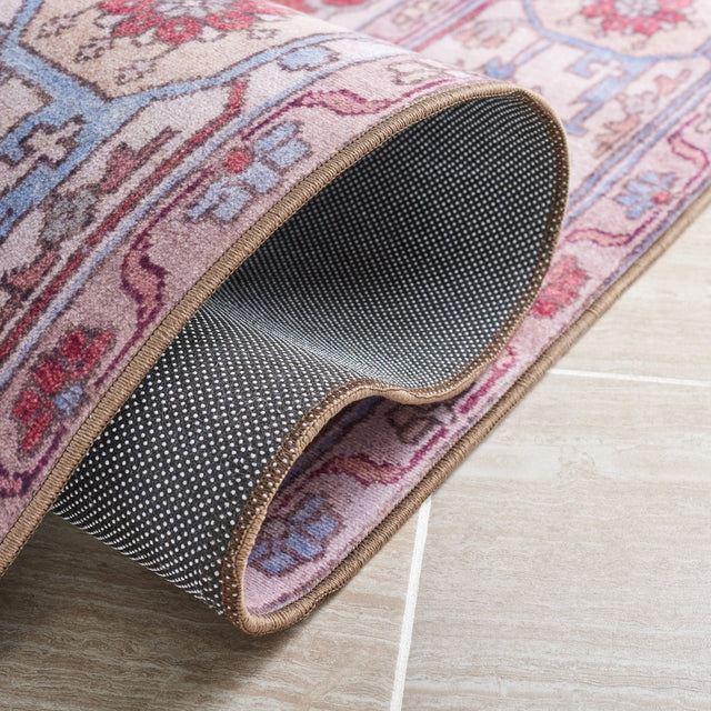 Safavieh Machine Washable Tucson Tsn106Q Red/Beige Rug - Safavieh - tsn106q - 4r