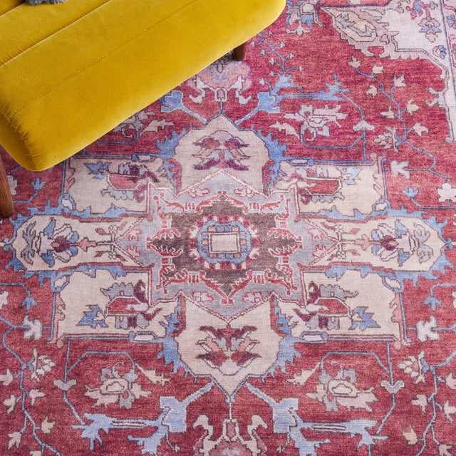 Safavieh Machine Washable Tucson Tsn106Q Red/Beige Rug - Safavieh - tsn106q - 4r