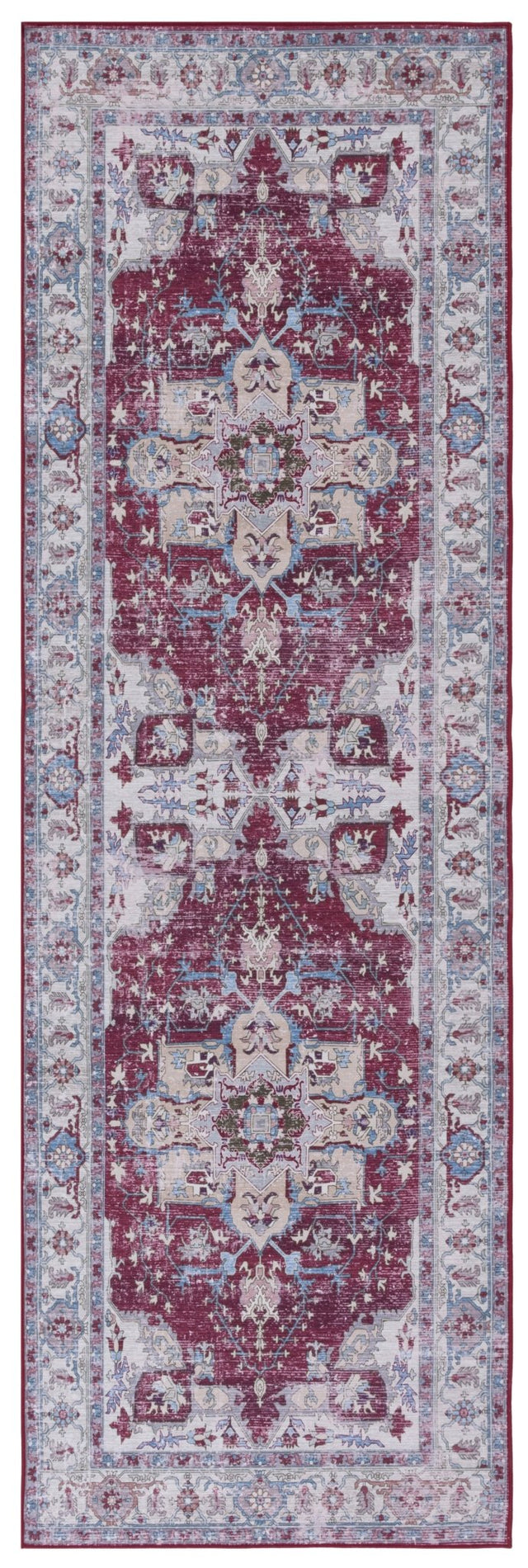 Safavieh Machine Washable Tucson Tsn106S Burgundy/Beige Rug - Safavieh - tsn106s - 28