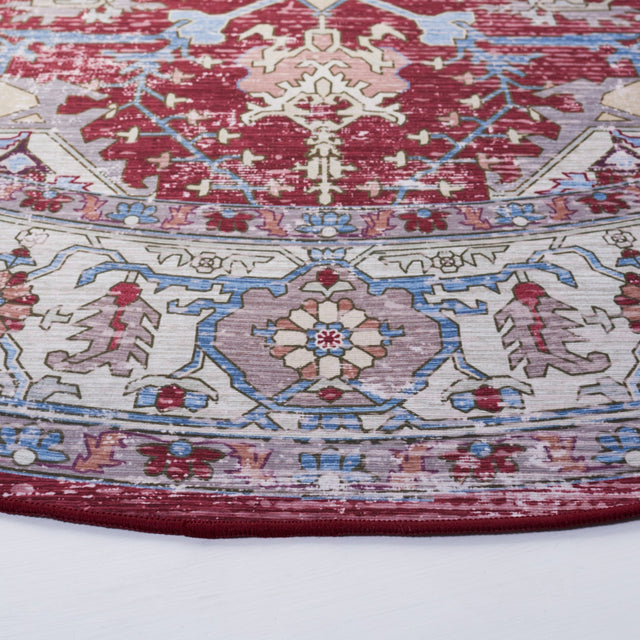 Safavieh Machine Washable Tucson Tsn106S Burgundy/Beige Rug - Safavieh - tsn106s - 3