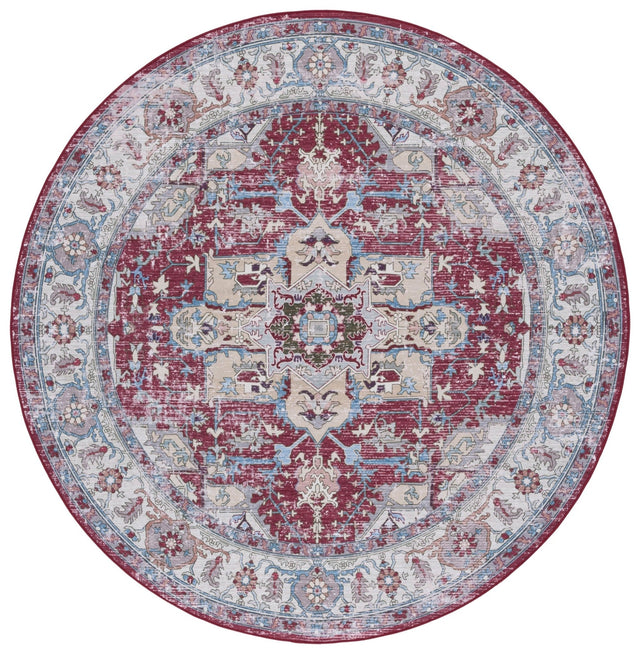 Safavieh Machine Washable Tucson Tsn106S Burgundy/Beige Rug - Safavieh - tsn106s - 6r