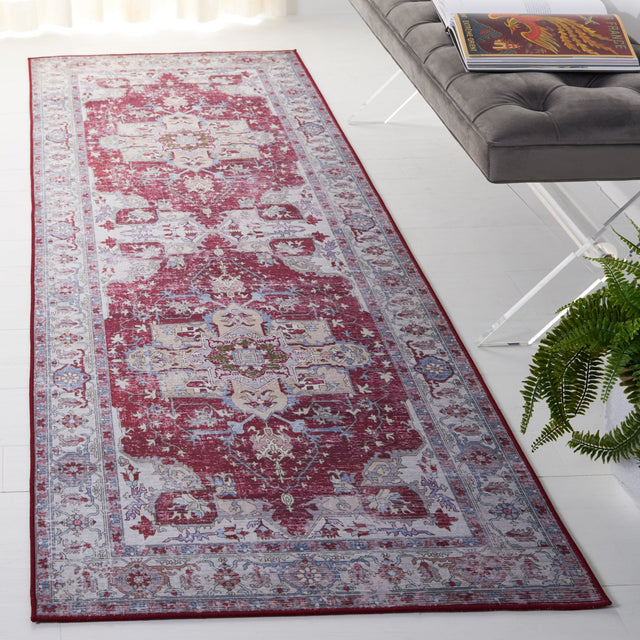 Safavieh Machine Washable Tucson Tsn106S Burgundy/Beige Rug - Safavieh - tsn106s - 6r