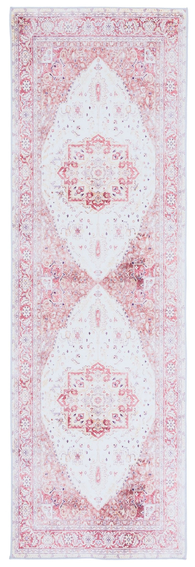 Safavieh Machine Washable Tucson Tsn107B Beige/Rust Rug - Safavieh - tsn107b - 26