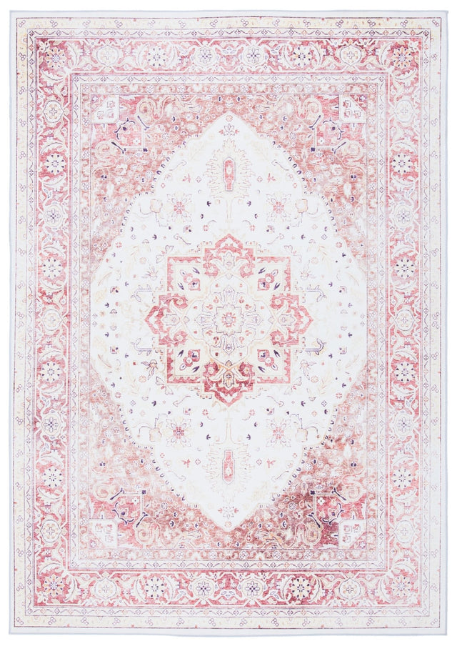 Safavieh Machine Washable Tucson Tsn107B Beige/Rust Rug - Safavieh - tsn107b - 3