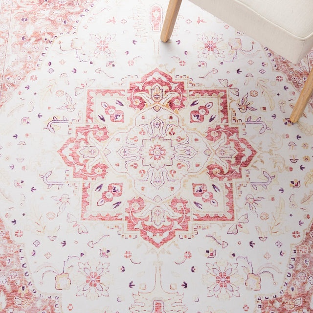 Safavieh Machine Washable Tucson Tsn107B Beige/Rust Rug - Safavieh - tsn107b - 4r