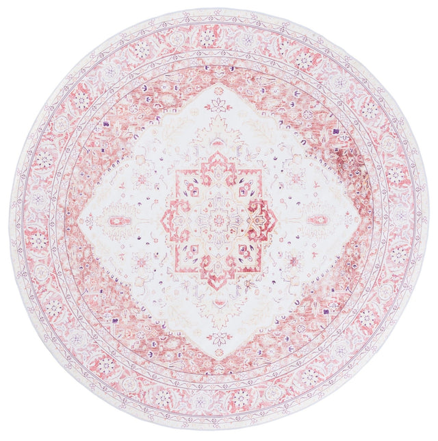 Safavieh Machine Washable Tucson Tsn107B Beige/Rust Rug - Safavieh - tsn107b - 4r