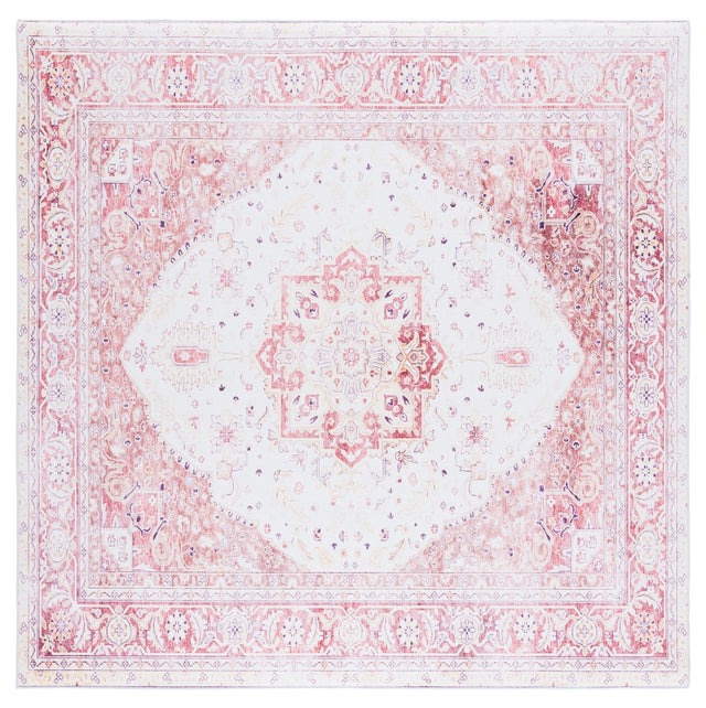 Safavieh Machine Washable Tucson Tsn107B Beige/Rust Rug - Safavieh - tsn107b - 4sq