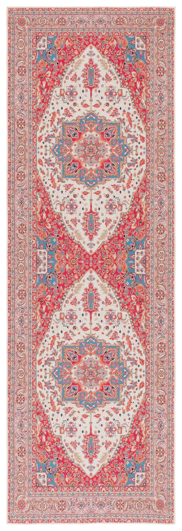 Safavieh Machine Washable Tucson Tsn107Q Red/Beige Rug - Safavieh - tsn107q - 28