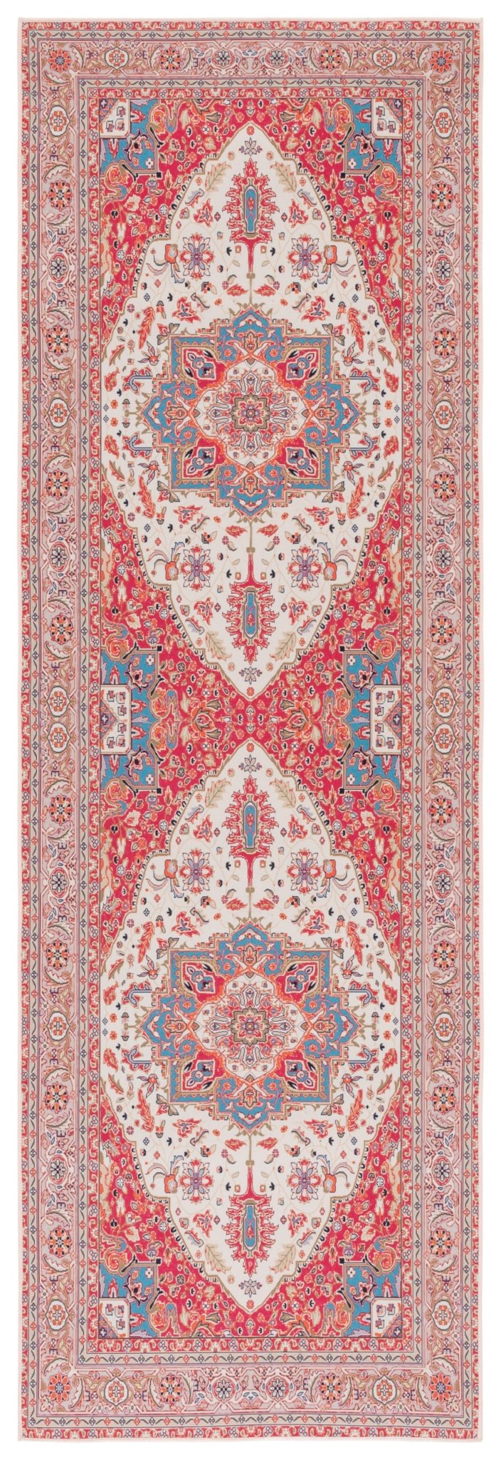 Safavieh Machine Washable Tucson Tsn107Q Red/Beige Rug - Safavieh - tsn107q - 28