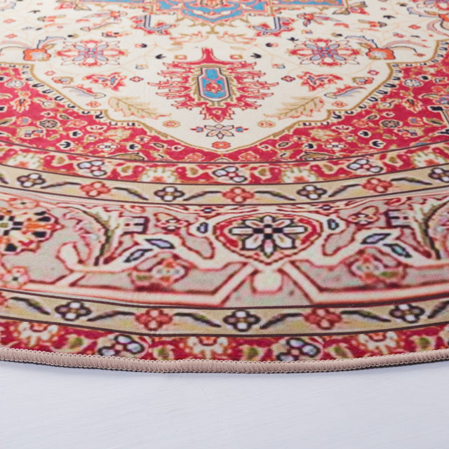 Safavieh Machine Washable Tucson Tsn107Q Red/Beige Rug - Safavieh - tsn107q - 3