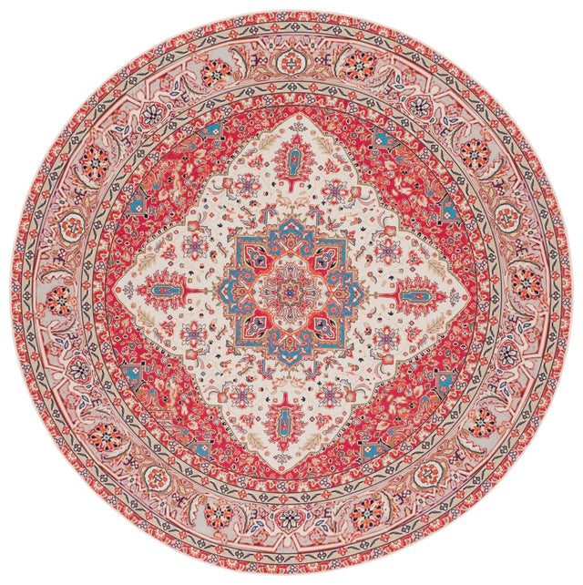 Safavieh Machine Washable Tucson Tsn107Q Red/Beige Rug - Safavieh - tsn107q - 6r