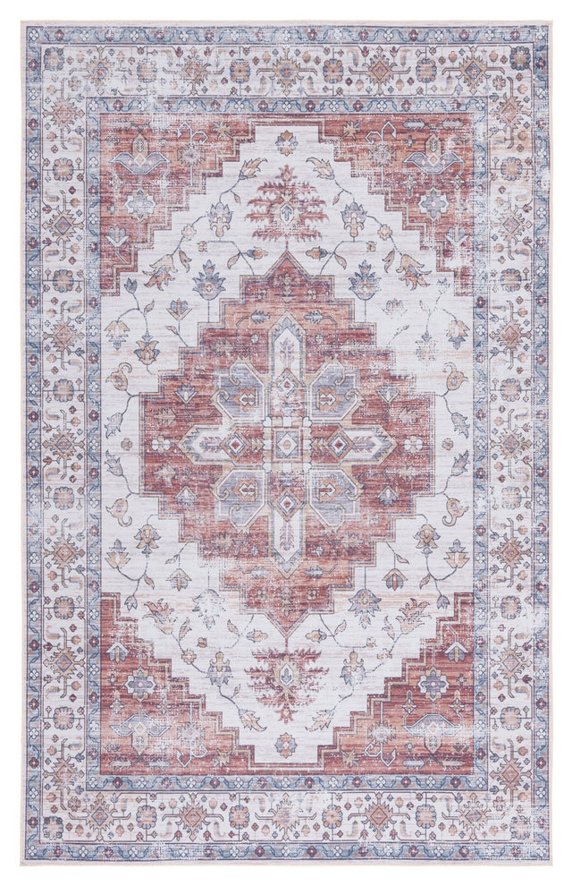 Safavieh Machine Washable Tucson Tsn109A Ivory/Rust Rug - Safavieh - tsn109a - 3