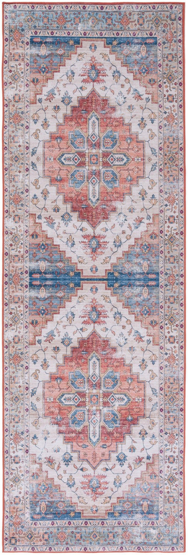 Safavieh Machine Washable Tucson Tsn109B Beige/Blue Rug - Safavieh - tsn109b - 26