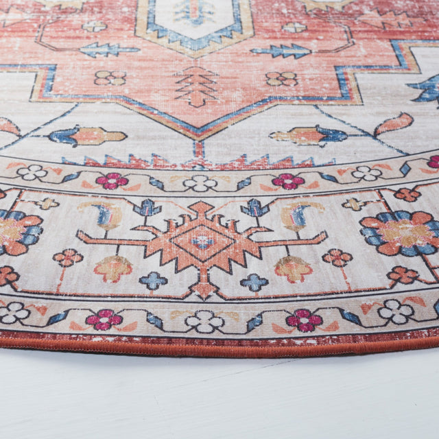 Safavieh Machine Washable Tucson Tsn109B Beige/Blue Rug - Safavieh - tsn109b - 3