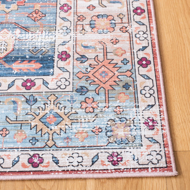 Safavieh Machine Washable Tucson Tsn109B Beige/Blue Rug - Safavieh - tsn109b - 4r