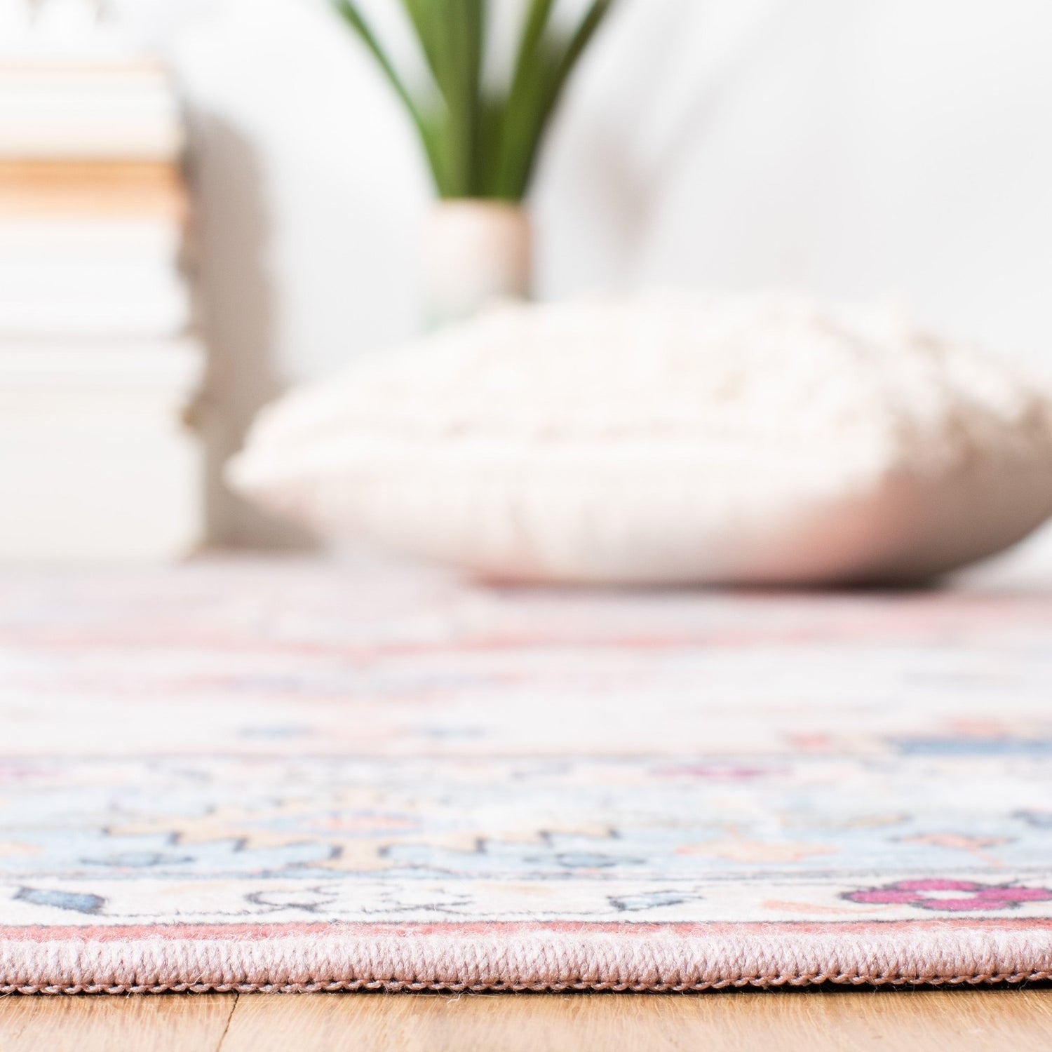 Safavieh Machine Washable Tucson Tsn109B Beige/Blue Rug - Safavieh - tsn109b - 4r