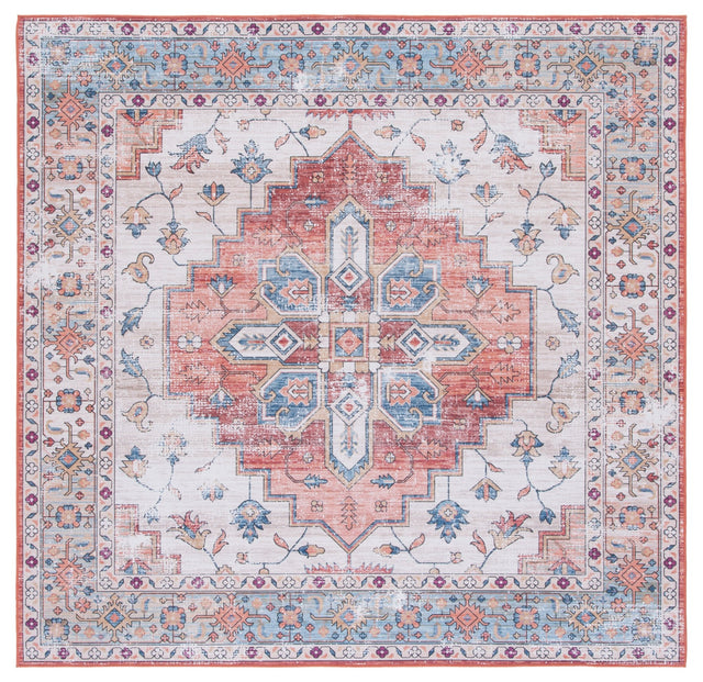 Safavieh Machine Washable Tucson Tsn109B Beige/Blue Rug - Safavieh - tsn109b - 4sq