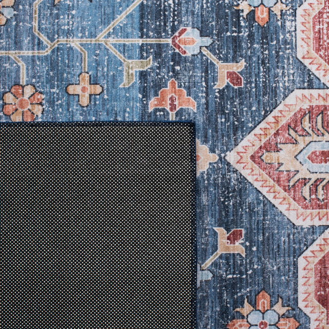 Safavieh Machine Washable Tucson Tsn110M Blue/Rust Rug - Safavieh - tsn110m - 4r