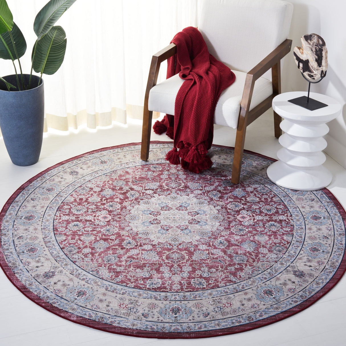 Safavieh Machine Washable Tucson Tsn112P Rust/Beige Rug - Safavieh - tsn112p - 6r
