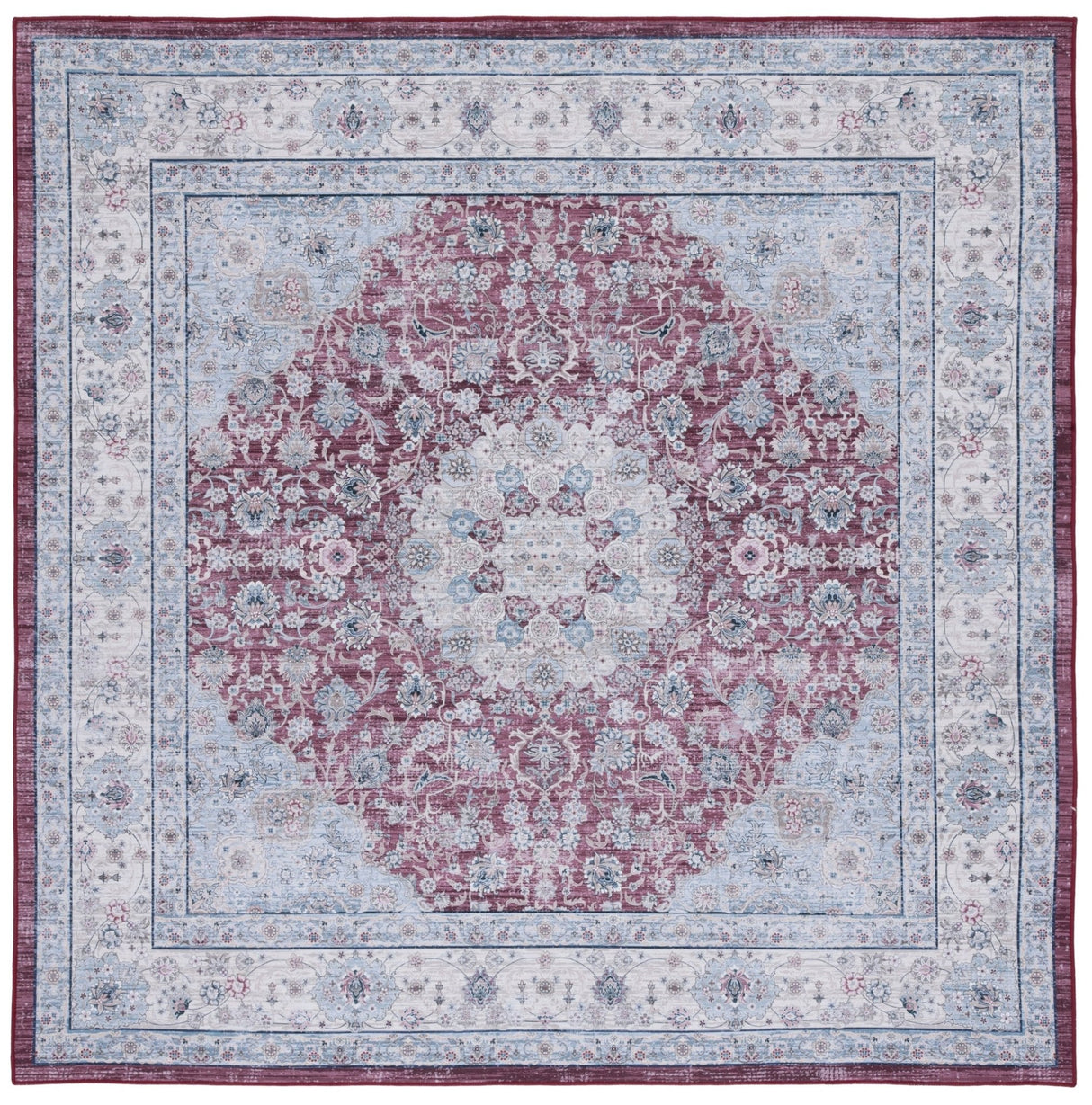 Safavieh Machine Washable Tucson Tsn112P Rust/Beige Rug - Safavieh - tsn112p - 6sq