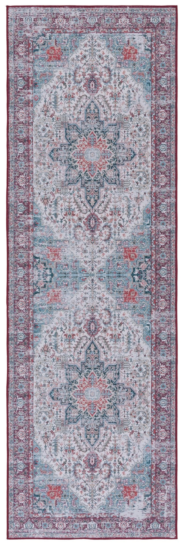 Safavieh Machine Washable Tucson Tsn113A Ivory/Red Rug - Safavieh - tsn113a - 28