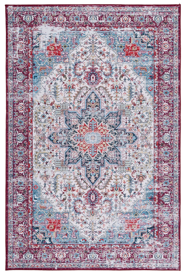 Safavieh Machine Washable Tucson Tsn113A Ivory/Red Rug - Safavieh - tsn113a - 6r