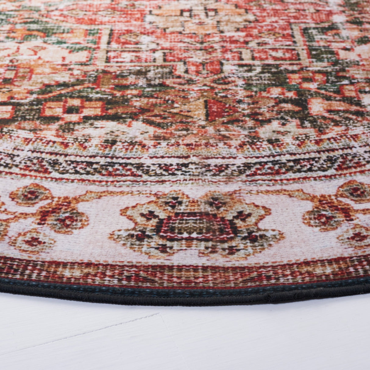 Safavieh Machine Washable Tucson Tsn114A Ivory/Green Rug - Safavieh - tsn114a - 3