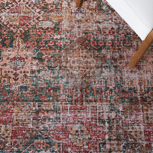 Safavieh Machine Washable Tucson Tsn114A Ivory/Green Rug - Safavieh - tsn114a - 6r